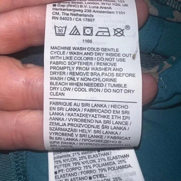 Athleta Exhale Bra Ocelot Spot Bluff Grey Extra Large D-DD Cup Sports NWOT - Picture 10 of 11